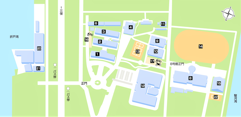 湘南キャンパス内マップ
